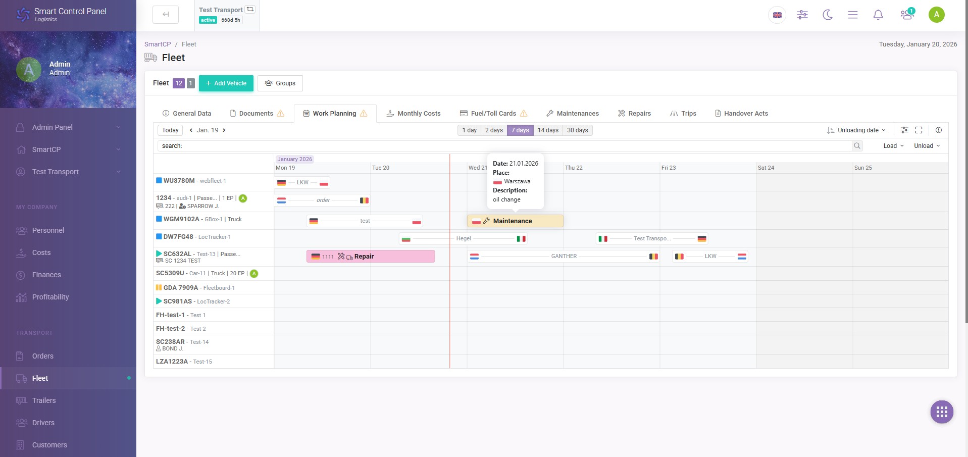 Fleet Work Planning