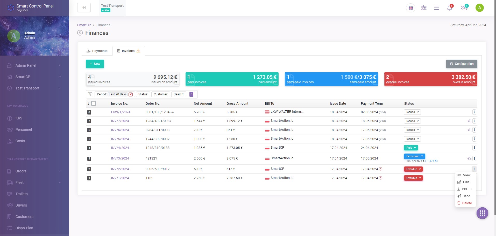 The Finances module