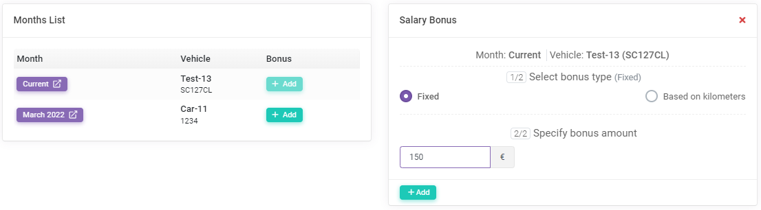 Fixed bonus