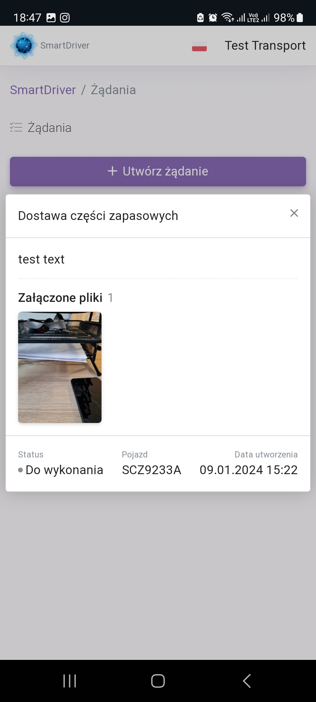 Przeglądanie żądania
