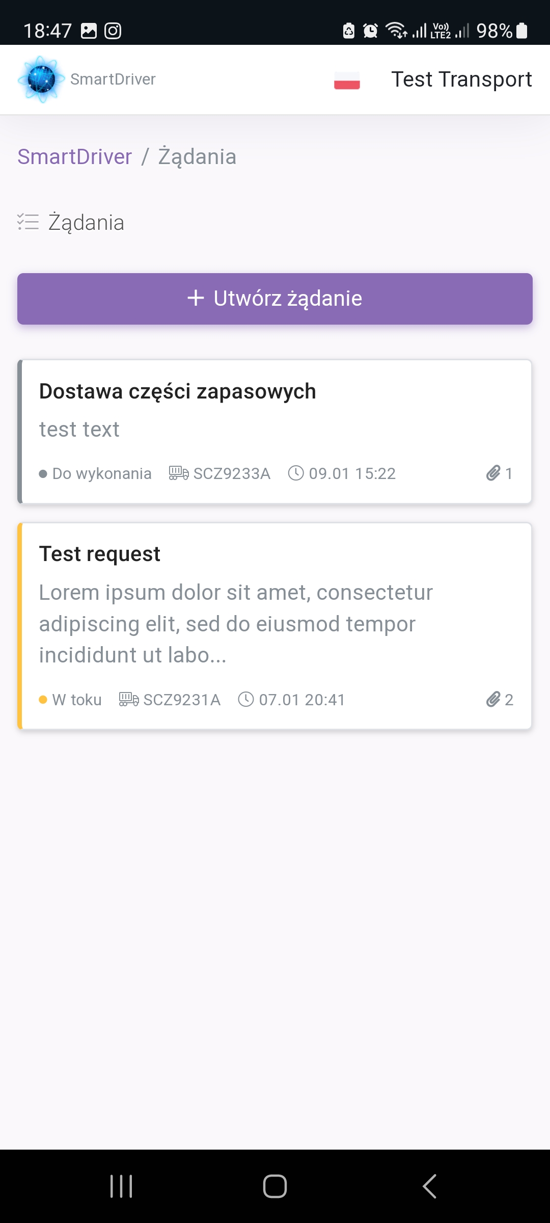 Lista żądań