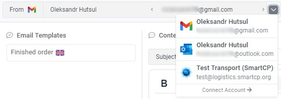 Send email from