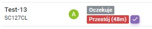 status "Przestój"